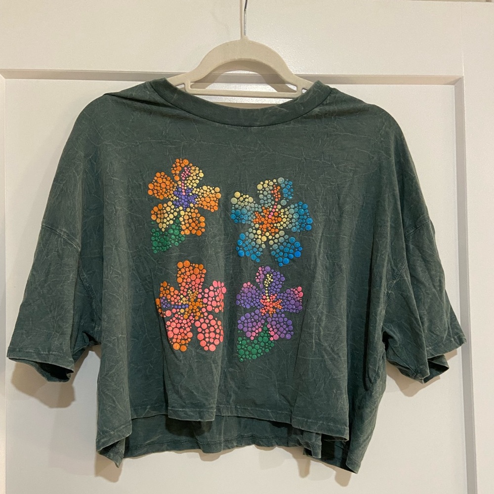 Wild Fable Floral Cropped Tee